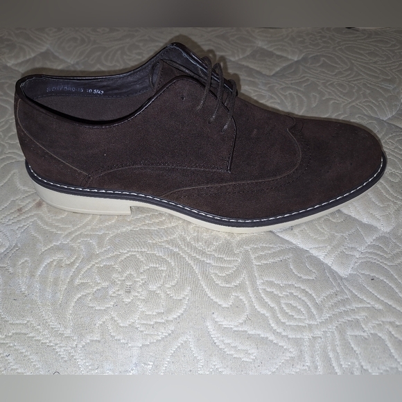 A pair of Franco Vanucci brown suede men's loafers in a size 10.5. EUC. - Picture 11 of 13